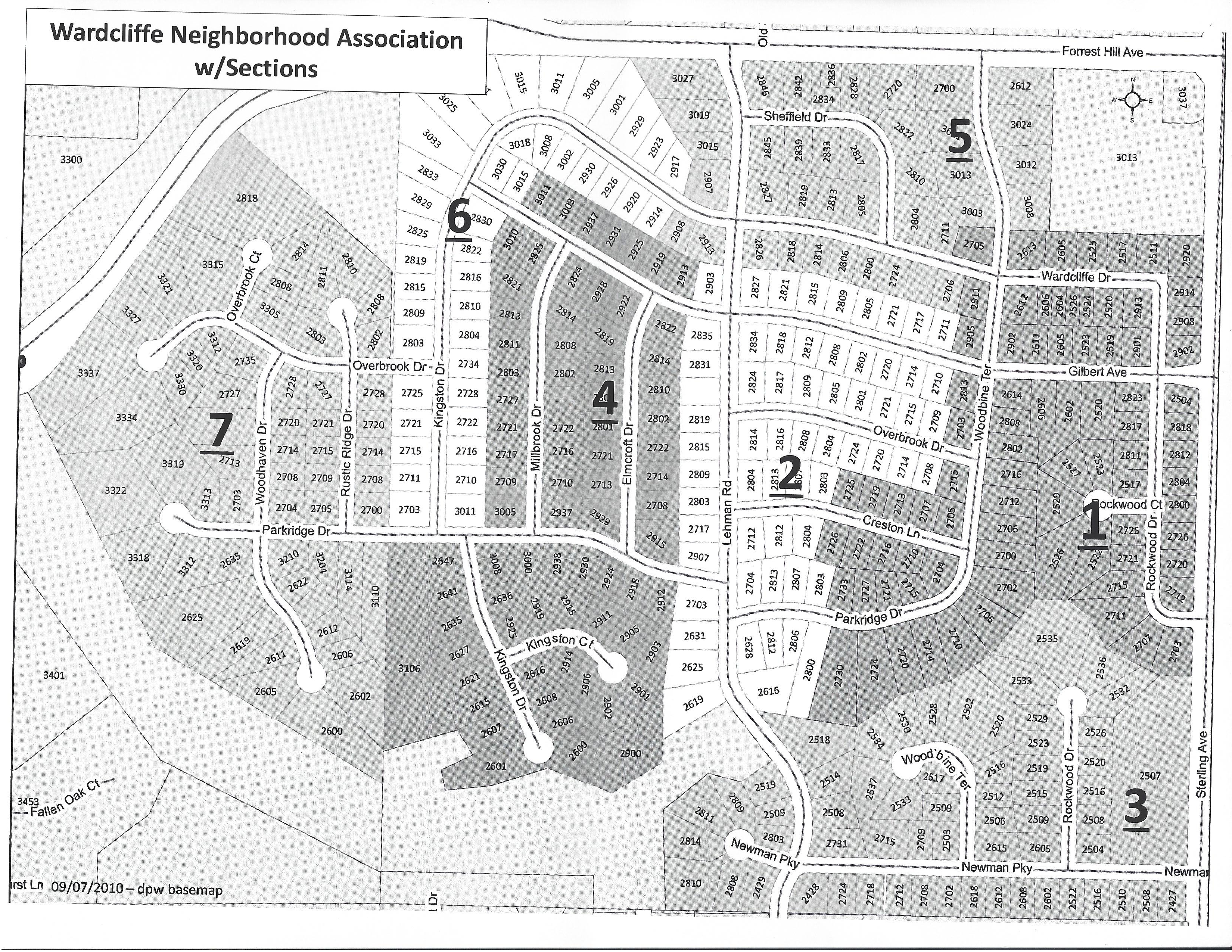 Wardcliffe Section Map